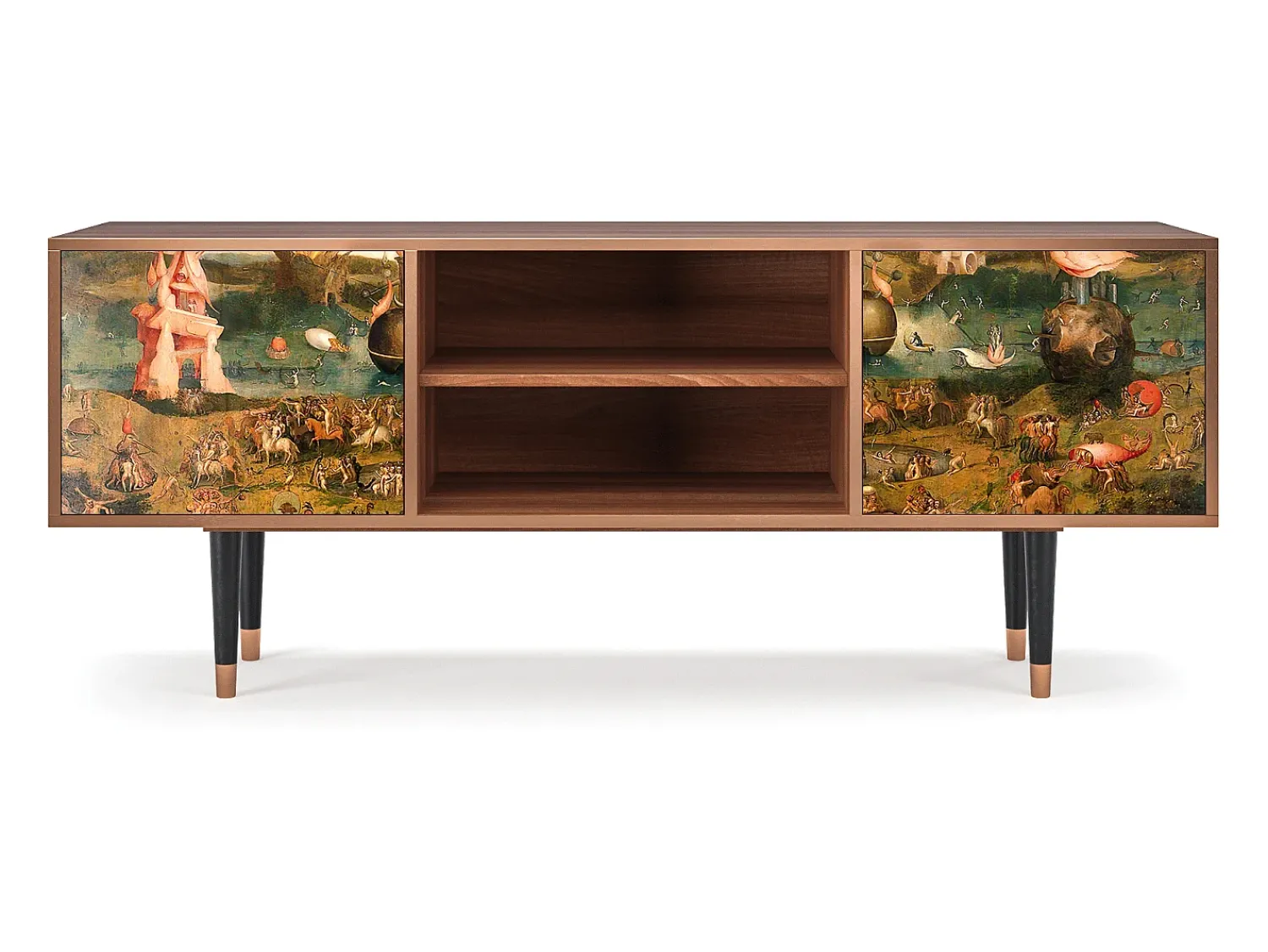 Móvel De Tv* Mueble de TV - 170х69х48 cm - T2 - Garden of Delights , Nogueira Castanho