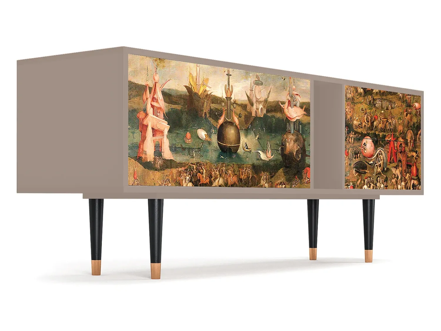 Móvel De Tv* Mueble de TV - 170х69х48 cm - T1 - Garden of Delights , Latte Bege
