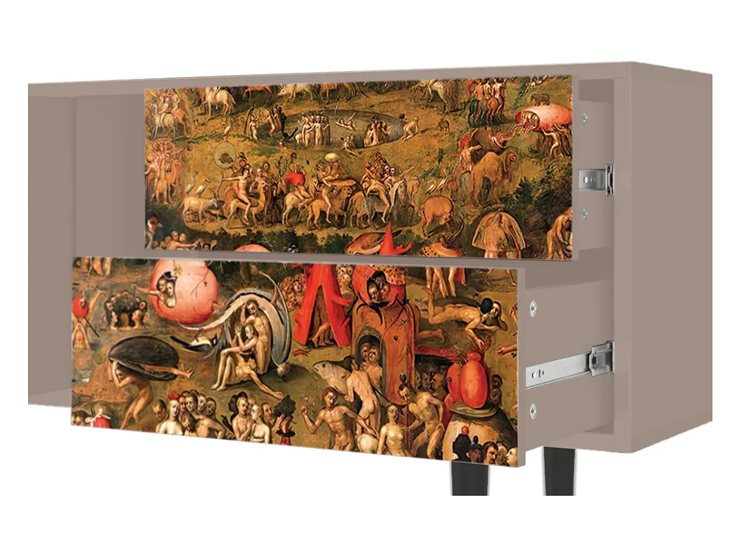 Móvel De Tv* Mueble de TV - 170х69х48 cm - T1 - Garden of Delights , Latte Bege