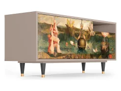 Móvel De Tv* Mueble de TV - 125х56х41 cm - T7 - Garden of Delights , Latte Bege