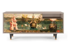 Móvel De Tv* Mueble de TV - 125х56х41 cm - T7 - Garden of Delights , Latte Bege