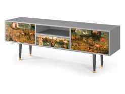 Móvel De Tv* Mueble de TV - 170х59х41 cm - T6 - Garden of Delights , Cinza Cinzento
