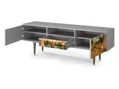 Móvel De Tv* Mueble de TV - 170х59х41 cm - T6 - Garden of Delights , Cinza Cinzento