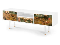 Mueble de TV - 170х59х41 cm - T6 - Garden of Delights , Branco^ Móvel De Tv