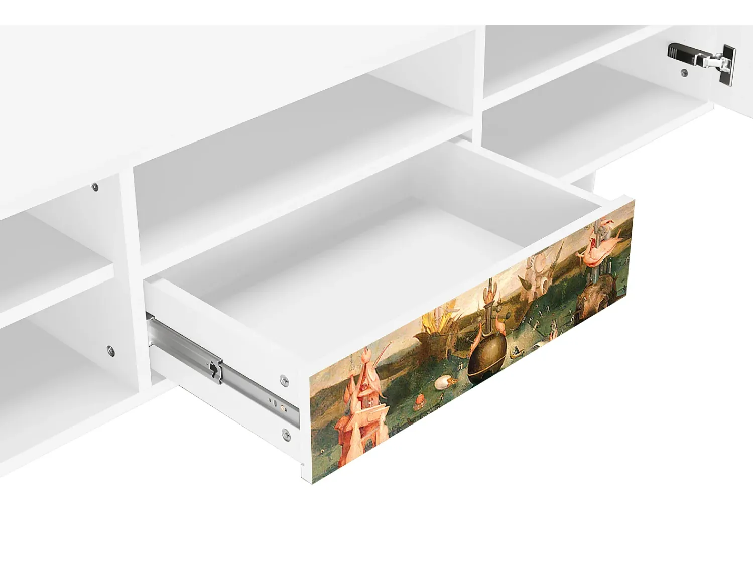 Mueble de TV - 170х59х41 cm - T6 - Garden of Delights , Branco^ Móvel De Tv