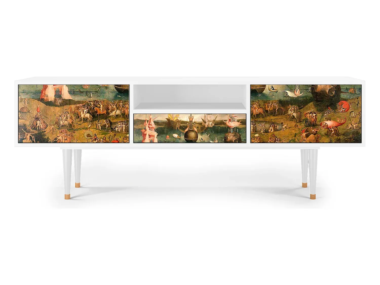 Mueble de TV - 170х59х41 cm - T6 - Garden of Delights , Branco^ Móvel De Tv
