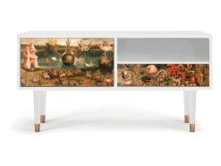 Mueble de TV - 115х59х48 cm - T3 - Garden of Delights , Branco^ Móvel De Tv