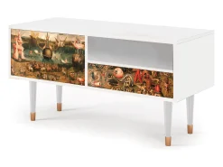 Mueble de TV - 115х59х48 cm - T3 - Garden of Delights , Branco^ Móvel De Tv