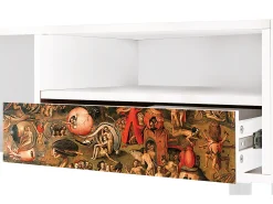 Mueble de TV - 115х59х48 cm - T3 - Garden of Delights , Branco^ Móvel De Tv