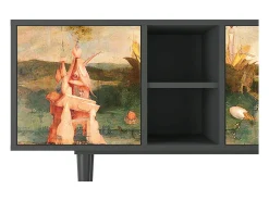 Móvel De Tv* Mueble de TV - 150х69х41 cm - T5 - Garden of Delights , Antracite Cinza antracite