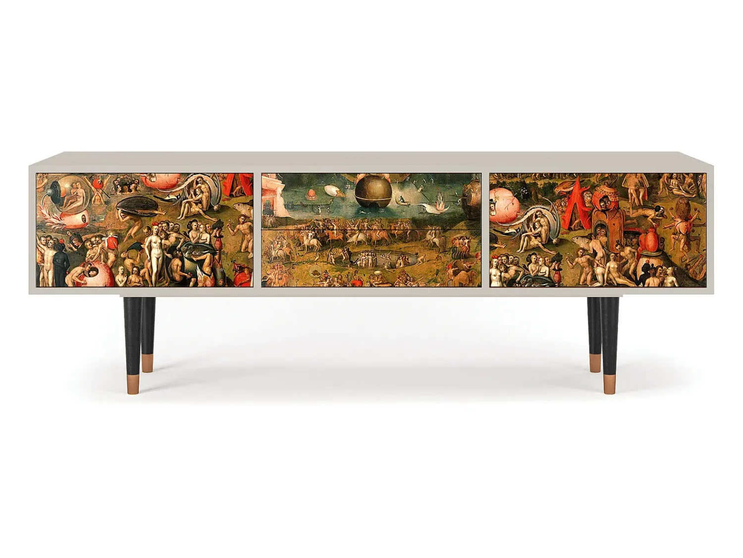 Móvel De Tv* Mueble de TV - 170х59х48 cm - T4 - Garden of Delights , Areia Bege