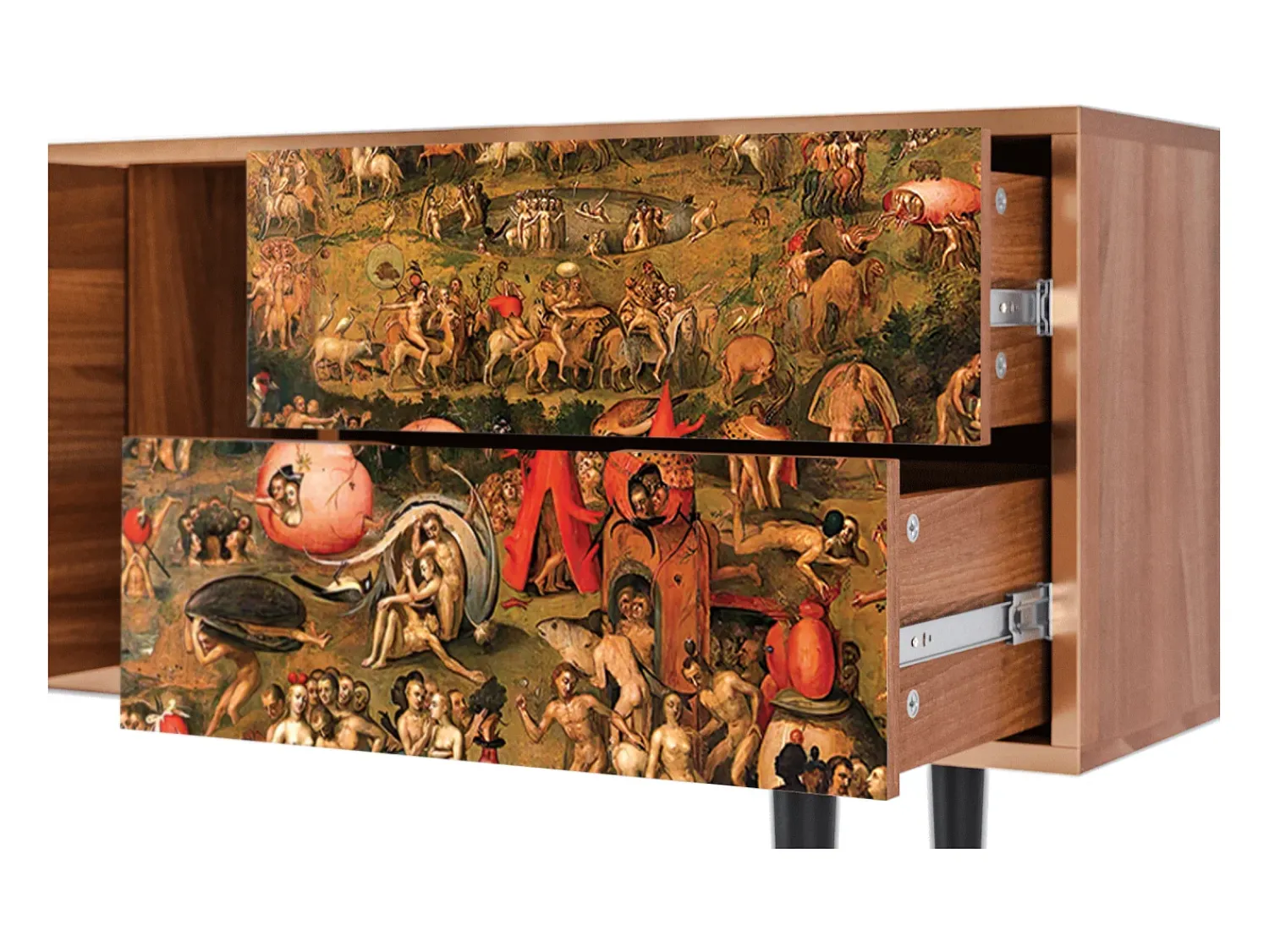 Clearance Mueble de TV - 170х69х48 cm - T1 - Garden of Delights , Nogueira Castanho