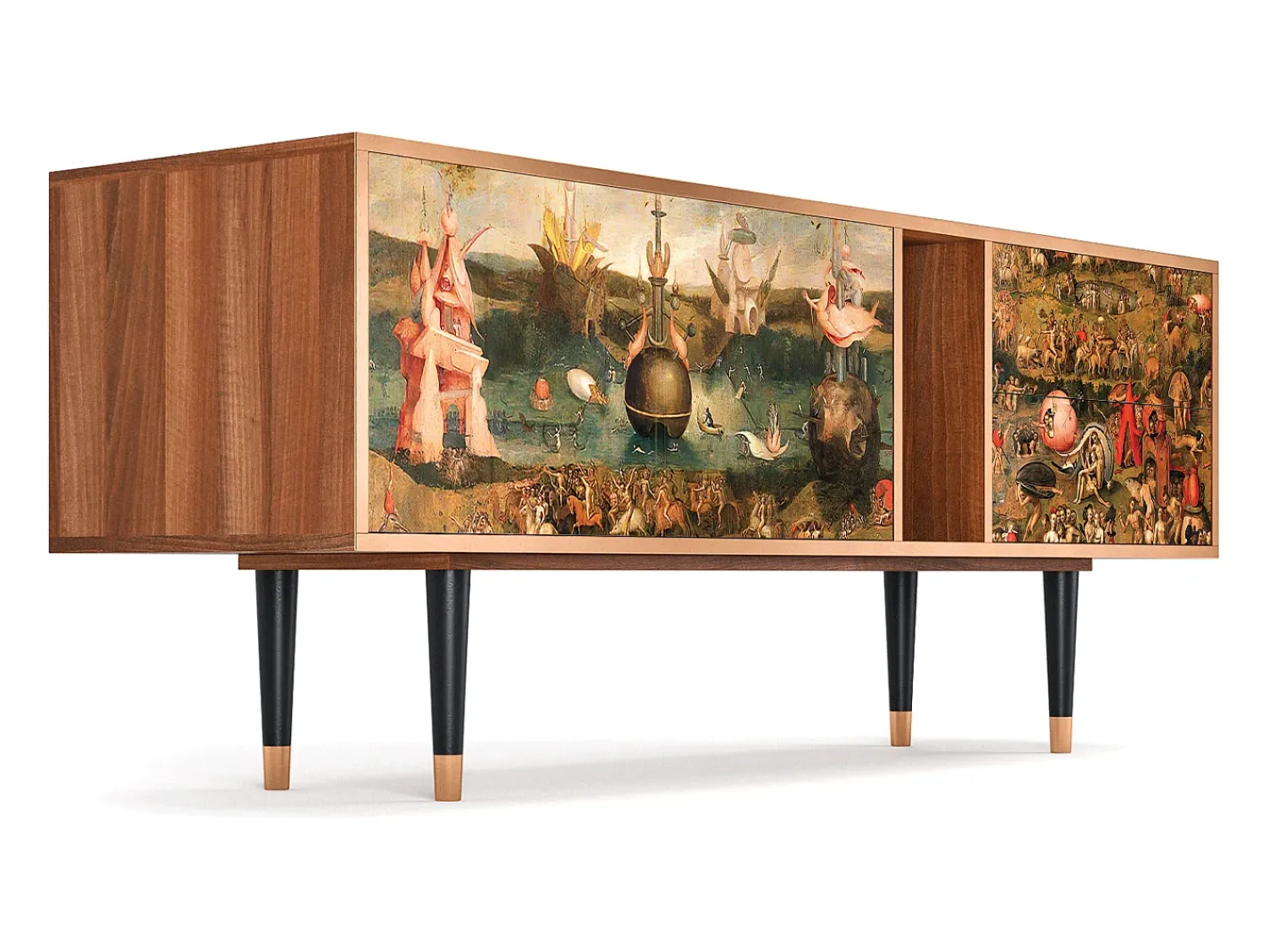 Clearance Mueble de TV - 170х69х48 cm - T1 - Garden of Delights , Nogueira Castanho
