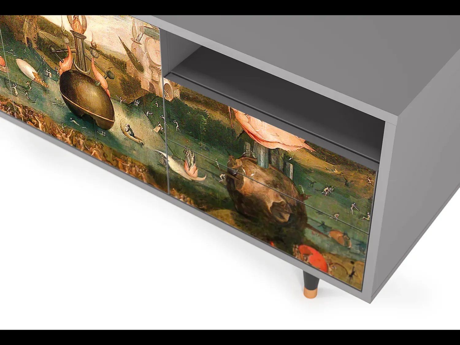 Mueble de TV - 125х56х41 cm - T7 - Garden of Delights , Cinza^ Móvel De Tv