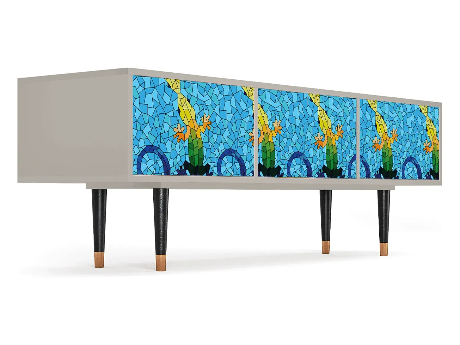 Móvel De Tv| Mueble de TV - 170х59х48 cm - T4 - Gaudi's Lizard, Areia Bege