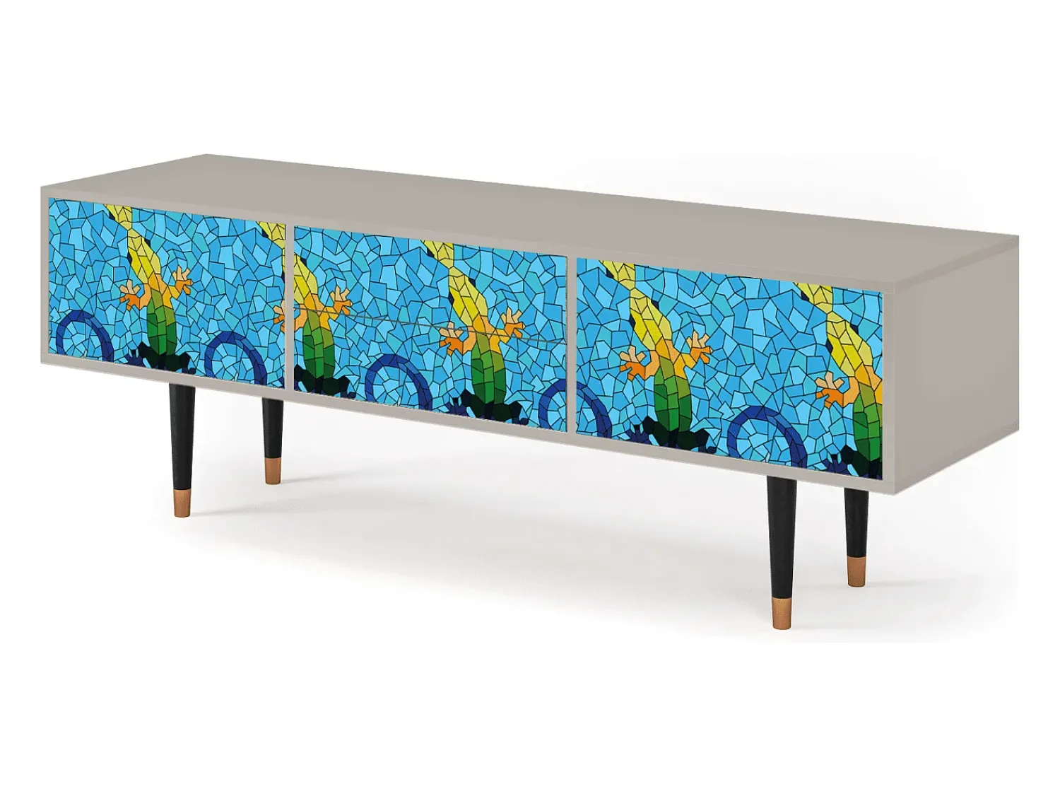 Móvel De Tv| Mueble de TV - 170х59х48 cm - T4 - Gaudi's Lizard, Areia Bege