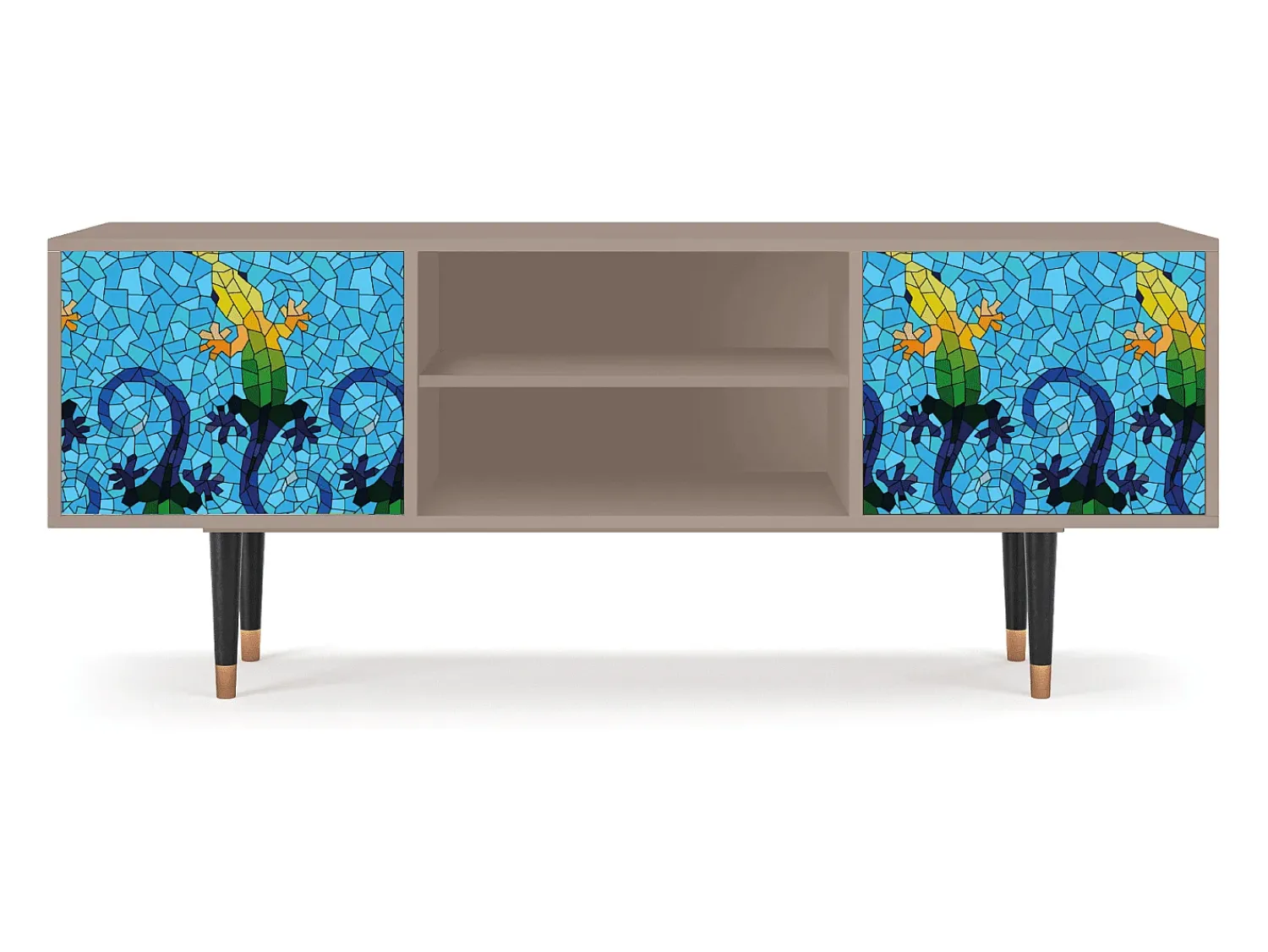 Móvel De Tv* Mueble de TV - 170х69х48 cm - T2 - Gaudi's Lizard, Latte Bege