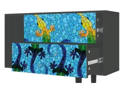 Mueble de TV - 170х69х48 cm - T1 - Gaudi's Lizard, Antracite^ Móvel De Tv