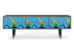 New Mueble de TV - 170х59х48 cm - T4 - Gaudi's Lizard, Antracite Cinza antracite