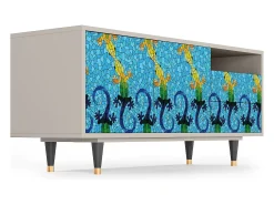 Móvel De Tv* Mueble de TV - 125х56х41 cm - T7 - Gaudi's Lizard, Areia Bege