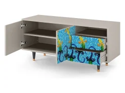 Móvel De Tv* Mueble de TV - 125х56х41 cm - T7 - Gaudi's Lizard, Areia Bege