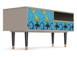Móvel De Tv| Mueble de TV - 115х59х48 cm - T3 - Gaudi's Lizard, Areia Bege