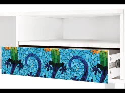 Clearance Mueble de TV - 115х59х48 cm - T3 - Gaudi's Lizard, Branco Bege
