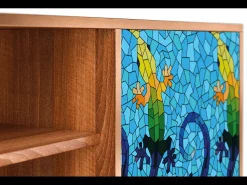 Mueble de TV - 170х69х48 cm - T2 - Gaudi's Lizard, Nogueira Castanho