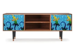 Mueble de TV - 170х69х48 cm - T2 - Gaudi's Lizard, Nogueira Castanho