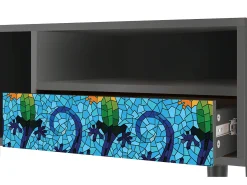 Mueble de TV - 115х59х48 cm - T3 - Gaudi's Lizard, Antracite^ Móvel De Tv