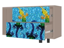 Móvel De Tv| Mueble de TV - 170х69х48 cm - T1 - Gaudi's Lizard, Latte Bege