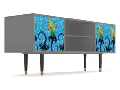 Móvel De Tv| Mueble de TV - 170х69х48 cm - T2 - Gaudi's Lizard, Cinza Cinzento