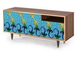 Mueble de TV - 125х56х41 cm - T7 - Gaudi's Lizard, Nogueira^ Móvel De Tv