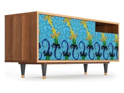 Mueble de TV - 125х56х41 cm - T7 - Gaudi's Lizard, Nogueira^ Móvel De Tv