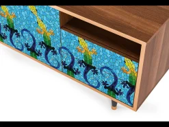 Mueble de TV - 125х56х41 cm - T7 - Gaudi's Lizard, Nogueira^ Móvel De Tv