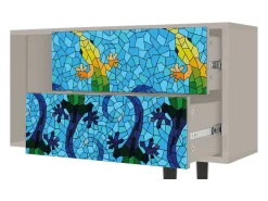 Best Mueble de TV - 170х69х48 cm - T1 - Gaudi's Lizard, Areia Bege