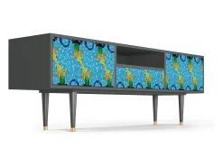 Hot Mueble de TV - 170х59х41 cm - T6 - Gaudi's Lizard, Antracite Cinza antracite