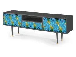 Hot Mueble de TV - 170х59х41 cm - T6 - Gaudi's Lizard, Antracite Cinza antracite