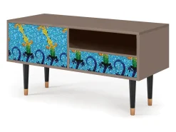 New Mueble de TV - 115х59х48 cm - T3 - Gaudi's Lizard, Latte Bege