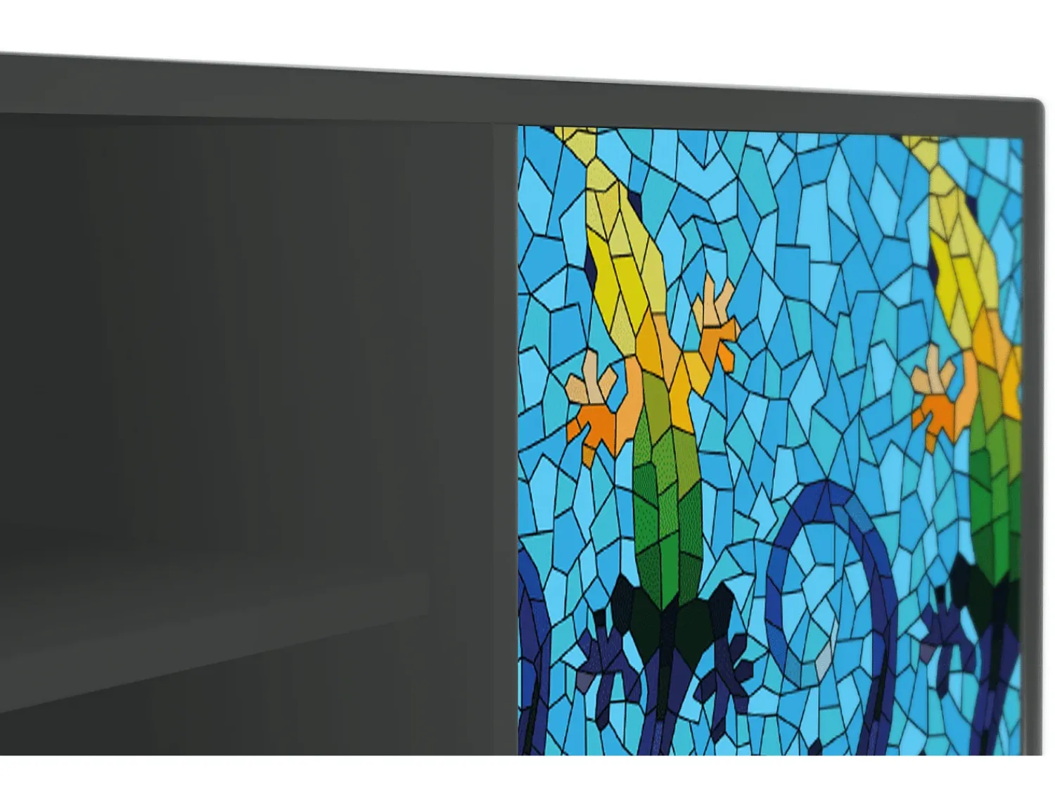 Mueble de TV - 170х69х48 cm - T2 - Gaudi's Lizard, Antracite^ Móvel De Tv