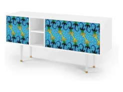 Móvel De Tv| Mueble de TV - 150х69х41 cm - T5 - Gaudi's Lizard, Branco Bege