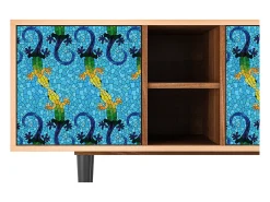 Móvel De Tv* Mueble de TV - 150х69х41 cm - T5 - Gaudi's Lizard, Nogueira Castanho