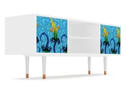 Móvel De Tv| Mueble de TV - 170х69х48 cm - T2 - Gaudi's Lizard, Branco Bege