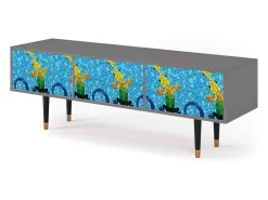 Mueble de TV - 170х59х48 cm - T4 - Gaudi's Lizard, Cinza^ Móvel De Tv