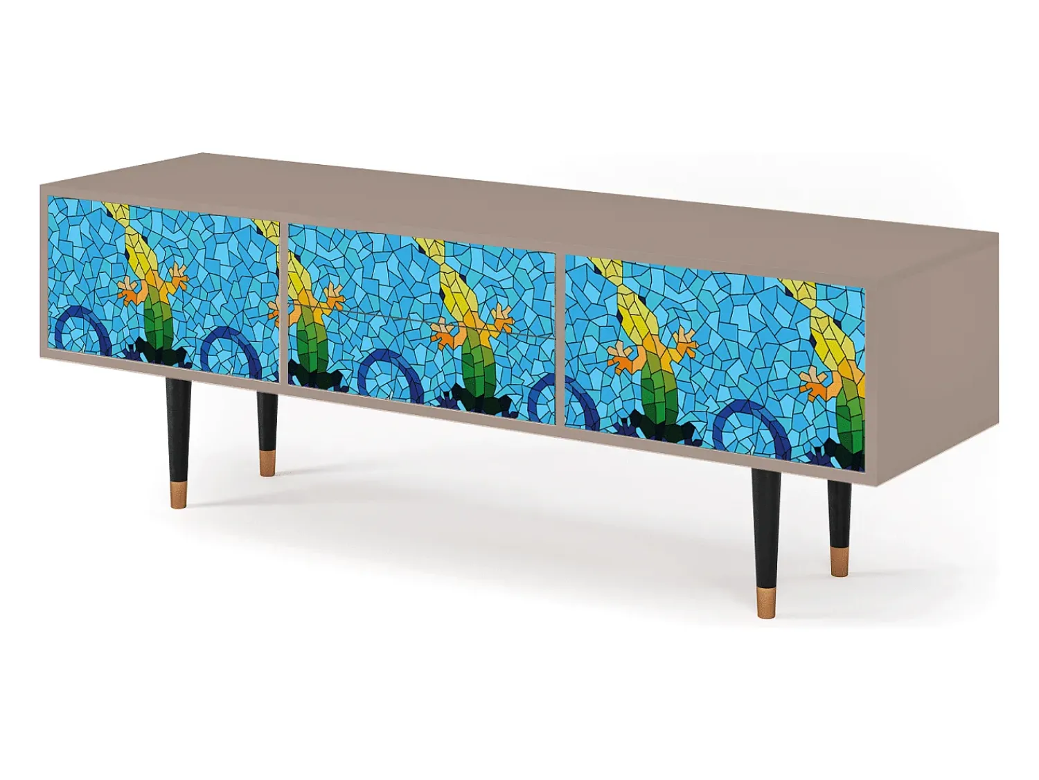 Móvel De Tv| Mueble de TV - 170х59х48 cm - T4 - Gaudi's Lizard, Latte Bege