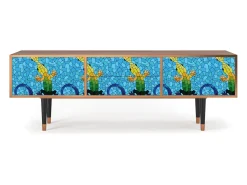 Móvel De Tv| Mueble de TV - 170х59х48 cm - T4 - Gaudi's Lizard, Nogueira Castanho