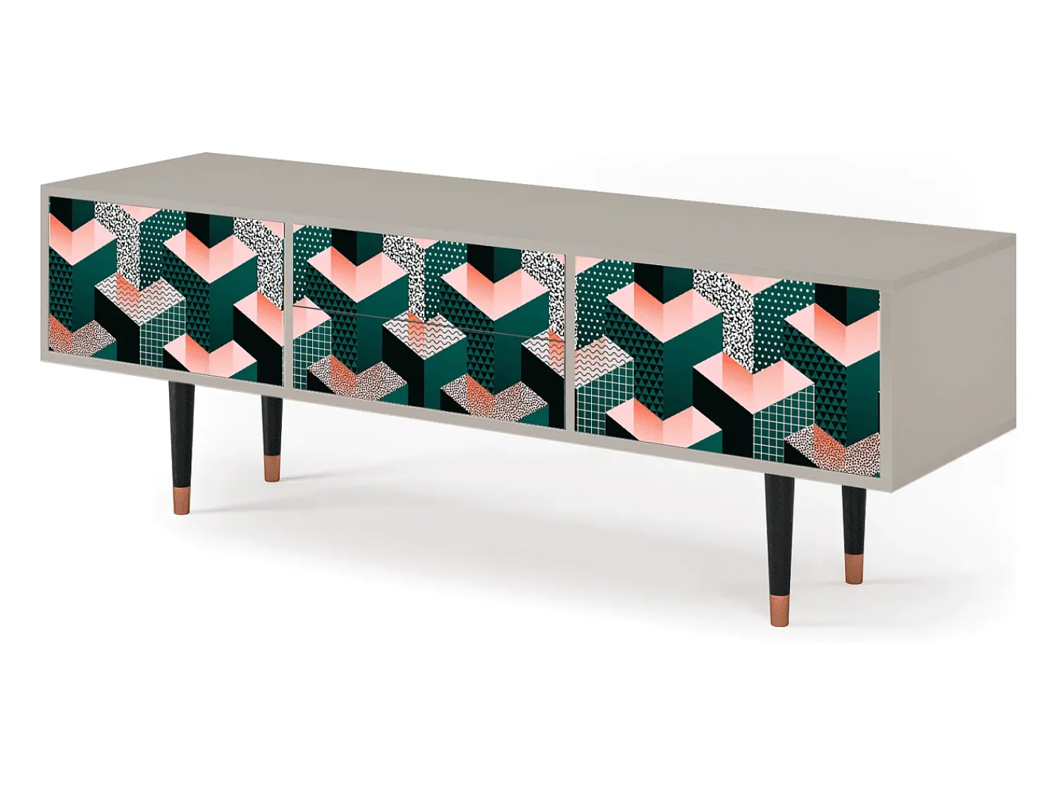 Mueble de TV - 170х59х48 cm - T4 - Geometric Madness, Areia^ Móvel De Tv