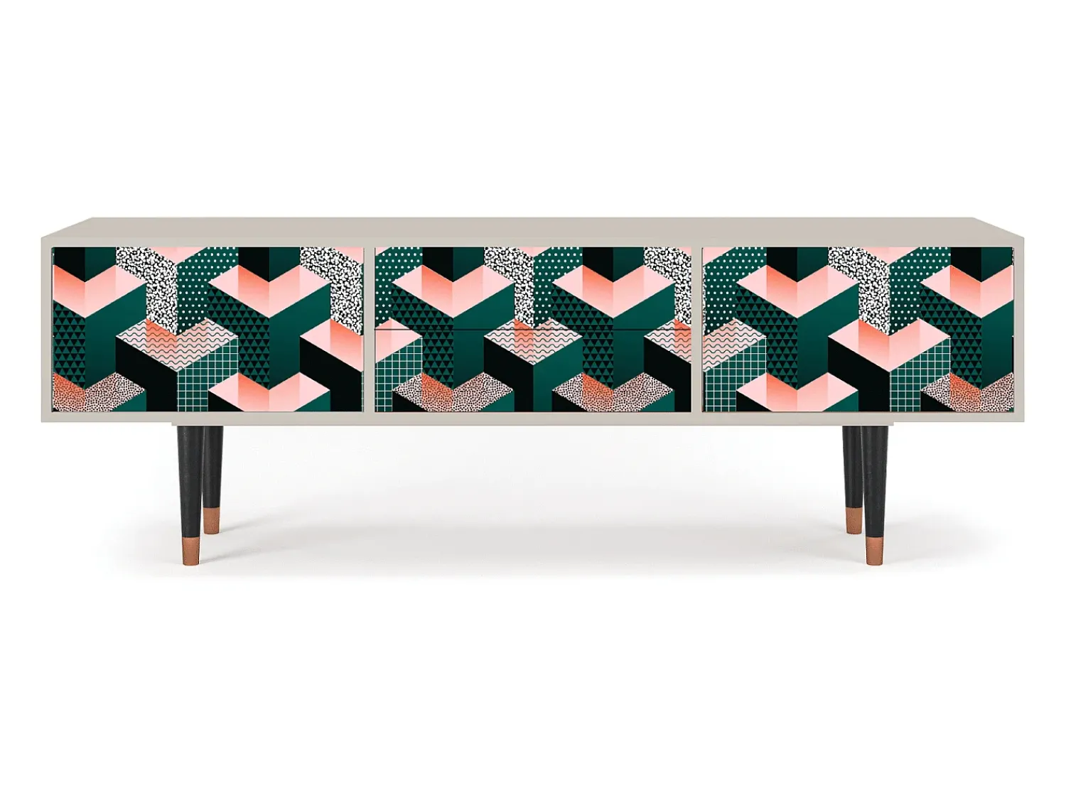 Mueble de TV - 170х59х48 cm - T4 - Geometric Madness, Areia^ Móvel De Tv