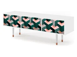 Mueble de TV - 170х59х48 cm - T4 - Geometric Madness, Branco^ Móvel De Tv