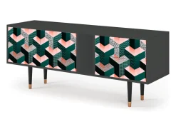 Mueble de TV - 170х69х48 cm - T1 - Geometric Madness, Antracite^ Móvel De Tv